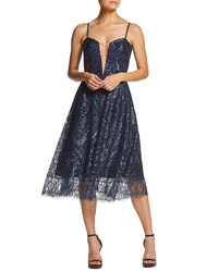 Dress the Population Leona Art Deco Sequin Fit Flare Dress