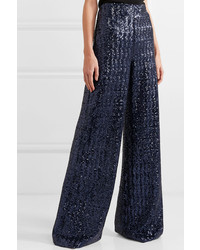 Roland Mouret Fabien Sequined Tulle Wide Leg Pants