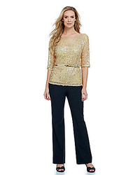 Alex Marie Esme Belted Sequined Blouse