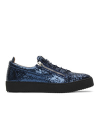 Giuseppe Zanotti Blue Glitter May London Sneakers