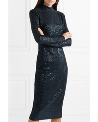 Rebecca Vallance Andree Sequined Lurex Midi Dress