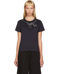 Marc Jacobs Navy Sequin Bow T Shirt