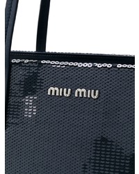 Miu Miu Sequin Logo Tote Bag