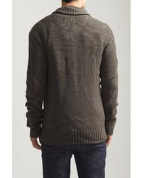 Brave Soul Cable Shawl Collar Cardigan Sweater