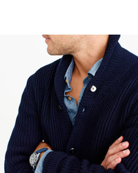 J.Crew Cotton Shawl Collar Cardigan Sweater