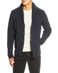 Zachary Prell Leven Shawl Collar Cardigan In Navy At Nordstrom