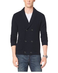 Michael Kors Michl Kors Double Breasted Cotton And Wool Cardigan