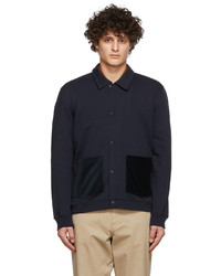 Ps By Paul Smith Navy Button Cardigan