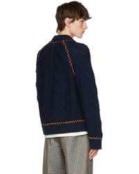 A Personal Note Navy Cotton Cardigan