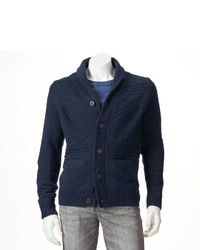 Sonoma Life Style Classic Fit Fairisle Wool Blend Shawl Collar Cardigan Sweater