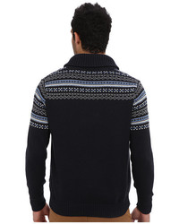 Nautica 7gg Fairisle Shawl Jersey Sweater