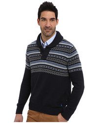 Nautica 7gg Fairisle Shawl Jersey Sweater