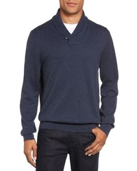 Nordstrom Men's Shop Cotton Cashmere Shawl Collar Sweater