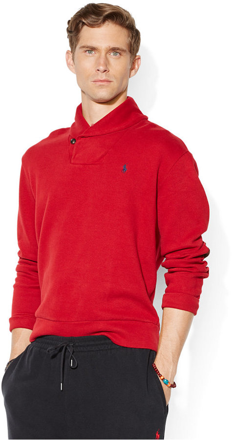 Polo ralph lauren mens french rib shawl neck outlet sweater