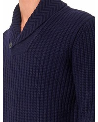 Gieves Hawkes Shawl Neck Wool Sweater