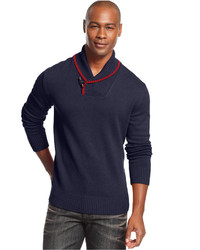 Sean John Long Sleeve Shawl Collar Sweater