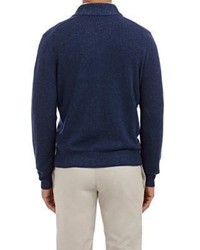 Piattelli Shawl Collar Sweater Navy Size S