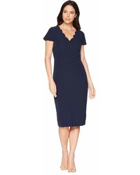 Maggy London Dream Crepe Sheath Dress With Scallop Neck Dress