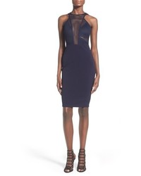 Missguided Mesh Panel Body Con Dress