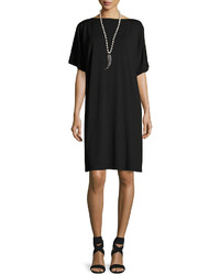 Eileen Fisher Split Sleeve Jersey Shift Dress Petite