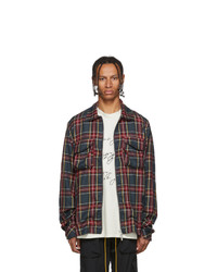 Rhude Blue And Red Trapper Cargo Jacket