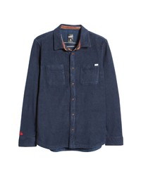 Vans Cotton Button Up Shirt Jacket In Dress Blues At Nordstrom