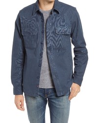 Faherty Cpo Unlined Stretch Cotton Shirt Jacket