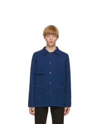 Blue Blue Japan Indigo Yarn Dyed Railroad Worker Jacket