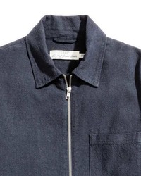 H&M Linen Blend Shirt Jacket