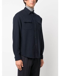 Paul & Shark Logo Patch Brushed Shirt Jacket