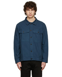 Nudie Jeans Navy Canvas Colin Overshirt