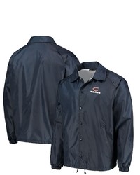 Dunbrooke Navy Chicago Bears Coaches Classic Raglan Full Snap Windbreaker Jacket