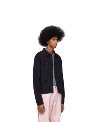 Ps By Paul Smith Navy Four Pocket Work Jacket