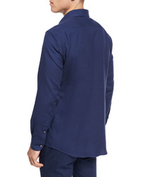 Ermenegildo Zegna Cotton Cashmere Button Front Shirt