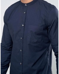 French Connection Slim Fit Grandad Shirt With Pocket