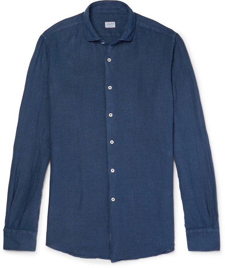 Incotex Slim Fit Linen Shirt, $225 | MR PORTER | Lookastic