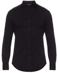 Brunello Cucinelli Spread Collar Cotton Jersey Shirt