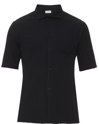 Lemaire Spread Collar Cotton Seersucker Shirt