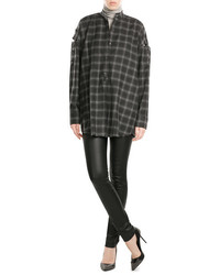 Helmut Lang Wool Shirt With Cut Out Detail On Sleeves