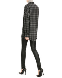 Helmut Lang Wool Shirt With Cut Out Detail On Sleeves