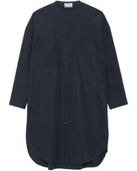 Acne Studios Esloane Cotton Poplin Shirt Dress Navy