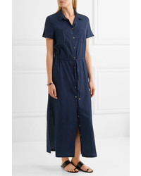 Heidi Klein Hamptons Voile Shirt Dress Midnight Blue