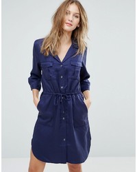 French Connection Kruger Tie Waist Shirt Dress