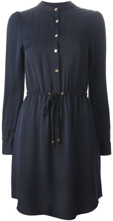 drawstring waist shirt dress