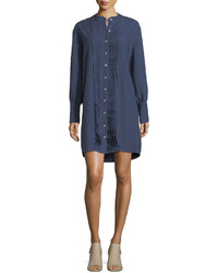 MiH Jeans Mih Sunbeam Button Front Pleated Shirtdress