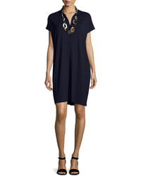 Eileen Fisher Short Sleeve Button Front Shirtdress Plus Size