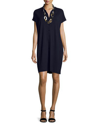 Eileen Fisher Short Sleeve Button Front Shirtdress Plus Size