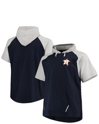 FANATICS Branded Navyheathered Gray Houston Astros Big Tall Raglan Pullover Hoodie