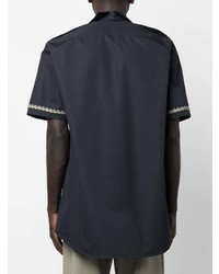 Namacheko Appliqu Detail Short Sleeve Cotton Shirt