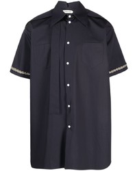 Namacheko Appliqu Detail Short Sleeve Cotton Shirt